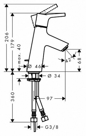 Змішувач для раковини Hansgrohe Talis S 72010000