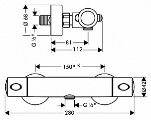 Змішувач Hansgrohe ecostat 1001 sl 13261000 для душу
