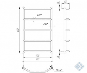 Трапеція HP 650x430/400