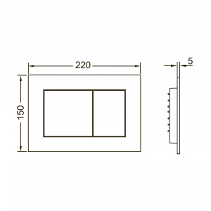 Кнопка змиву TECEloop 9240925 чорна матова матова
