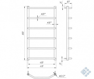 Трапеція HP 800x430/400