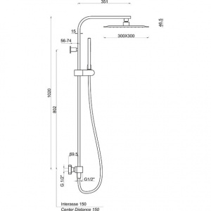 Душова система Ponsi bncolcqu31