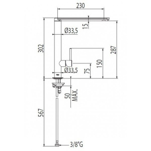 Змішувач для раковини Tres Max 06248801 хром