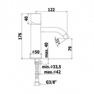 Змішувач для раковини Paffoni Light, без донного клапана LIGX071CR