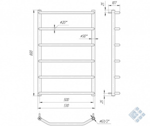 Трапеція HP 800x530/500