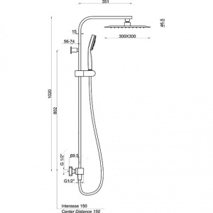 Душова система Ponsi bncolcqu33