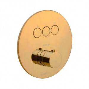 Термостат для душу на 3 споживачі Paffoni Compact Box, колір медове золото CPT019HG