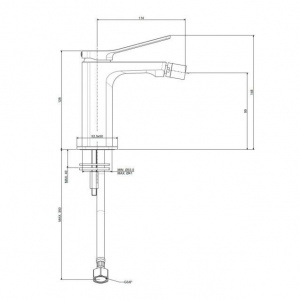 Змішувач для біде Paffoni Tilt, без донного клапана, TI131CR