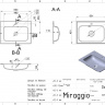Умивальник DELLA 600 MIRASTONE GRAY
