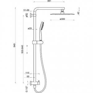 Душова система Ponsi bncolctn14