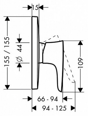 Змішувач Hansgrohe puravida 15665000 для душу