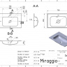 Умивальник DELLA 700 MIRASTONE GRAY