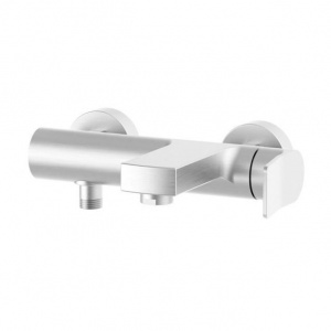 Змішувач для ванни Paffoni Tilt з регульованим душовим гарнітуром, колір сталь TI023ST