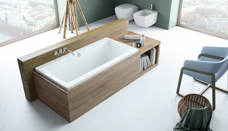 Ванна Radaway Aridea 200х90 з ніжками + сифон R135L - акрилова,  прямокутна