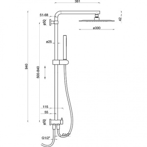 Душова система Ponsi bncolctn21