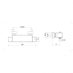Змішувач термостатичний Ponsi bttrmces02