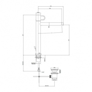 Змішувач для раковини високий Paffoni Joker, з донним клапаном JK085CR