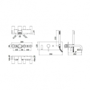 Змішувач для ванни Paffoni Light, колір {нікель,чорний} LIG001NKNSP