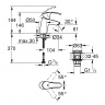 Смеситель для раковины Grohe Eurosmart 23922002 хром однорычажный S-Size + нажимной донный клапан