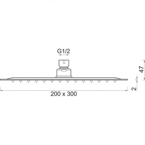 Верхній душ Ponsi BNSOFXSF30