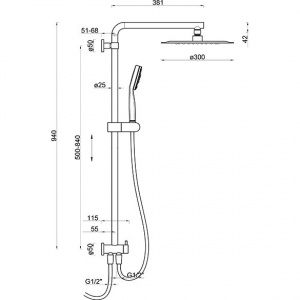 Душова система Ponsi bncolctn23