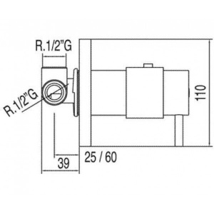 Змішувач Tres Tresmostatic 190547 хром для душу.