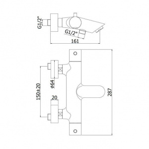 Термостат для ванни Paffoni Light, колір білий LIQ022BO