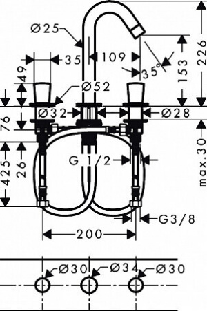 Змішувач для раковини Hansgrohe Logis 71133000