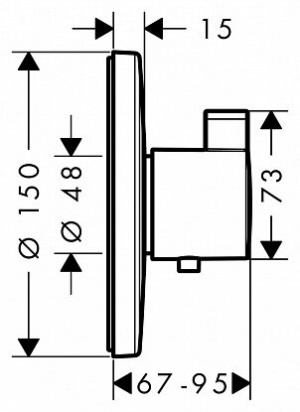 Змішувач Hansgrohe ecostat s 15755000 для душу