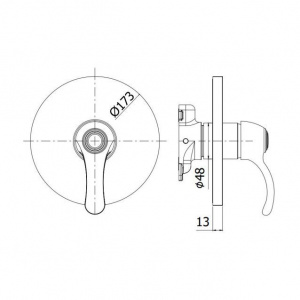 Змішувач для душу Paffoni Giorgia без вбудовуваної частини, колір хром GIBOX010CR