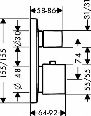 Змішувач Hansgrohe puravida 15771000 для ванни з душем