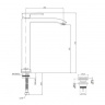 Смеситель для раковины высокий Paffoni Level, с донным клапаном Clic-Clac LES081KCR