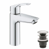 Смеситель для раковины Grohe Eurosmart New 23989003 хром однорычажный M-Size с термостатической защитой