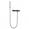 Змішувач для ванни Paffoni Light з регульованим душовим гарнітуром, колір {чорний, нікель} LIG023NKN