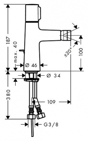 Змішувач для біде Hansgrohe Talis Select S 72202000