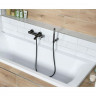 Змішувач для ванни Paffoni Light з регульованим душовим гарнітуром, колір {чорний, нікель} LIG023NKNSP