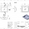 Умивальник DELLA 500 MIRASTONE GRAY