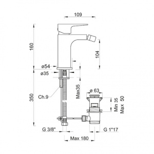 Змішувач для біде Ponsi btcarcbi02