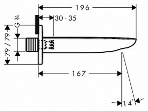 Вилив Hansgrohe PuraVida 15412000 для ванни