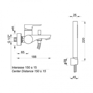 Змішувач Ponsi btestcva02