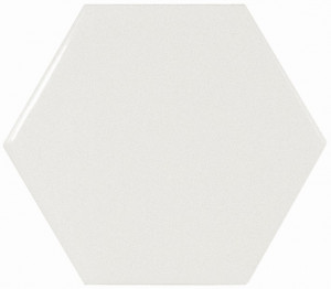 Плитка 10.1x11.6 scale hexagon porcelain white matt 22357