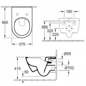Унітаз Villeroy & Boch Subway 2.0 5614R201 з кришкою 9M78S101 soft close