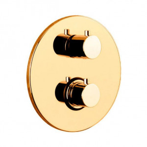 Термостат для душа на 3 потребителя Paffoni Light, цвет медовое золото LIQ019HG