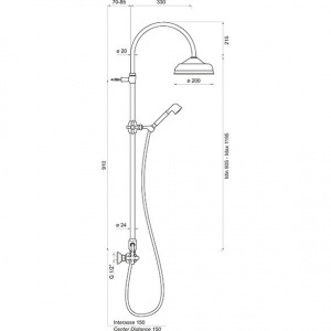 Душова система з термостатом Ponsi bncolccl31