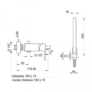 Змішувач Ponsi btitrcva02