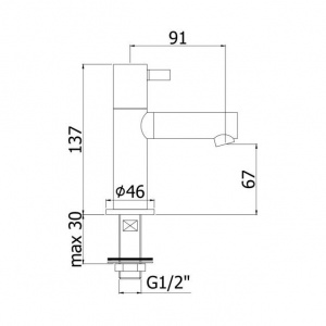 Змішувач для раковини Paffoni Micro, без донного клапана MI090CR