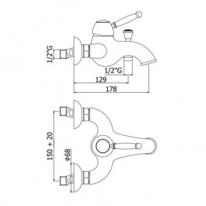 Змішувач для ванни Paffoni Giorgia, колір хром GI022CRC