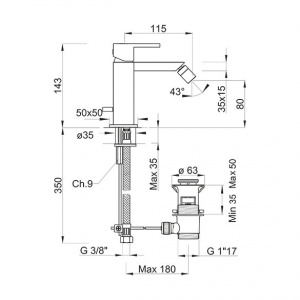 Змішувач для біде Italia R Ponsi btitrcbi01