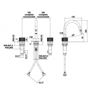 Змішувач для біде Paffoni Jo, без донного клапана, JO119NO