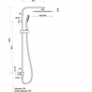 Душова система з термостатом Ponsi bncolcqu03